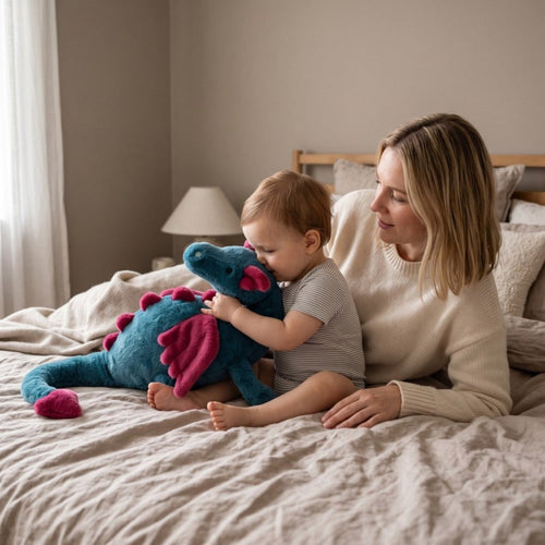 True Haven | Ember Dinosaur Plush Toy – Screen-Free Developmental Toy, Safe for Little Hands