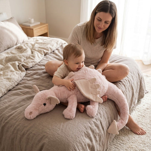 True Haven | Ember Dinosaur Plush Toy – Screen-Free Developmental Toy, Safe for Little Hands