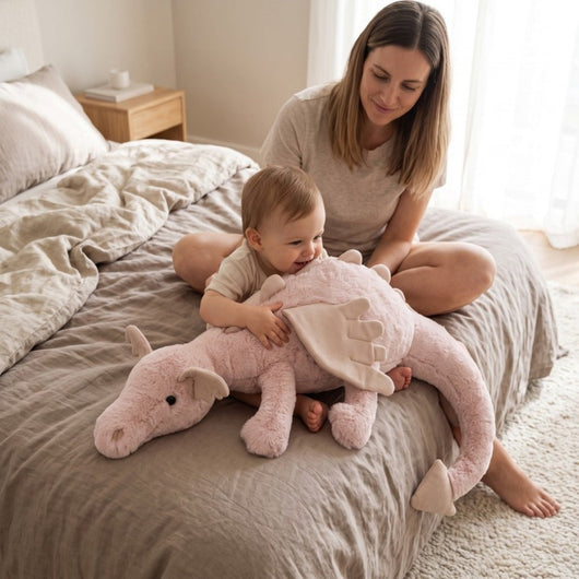 True Haven | Ember Dinosaur Plush Toy – Screen-Free Developmental Toy, Safe for Little Hands