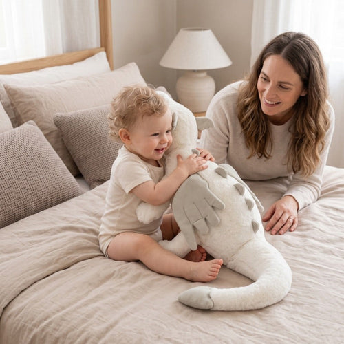 True Haven | Ember Dinosaur Plush Toy – Screen-Free Developmental Toy, Safe for Little Hands