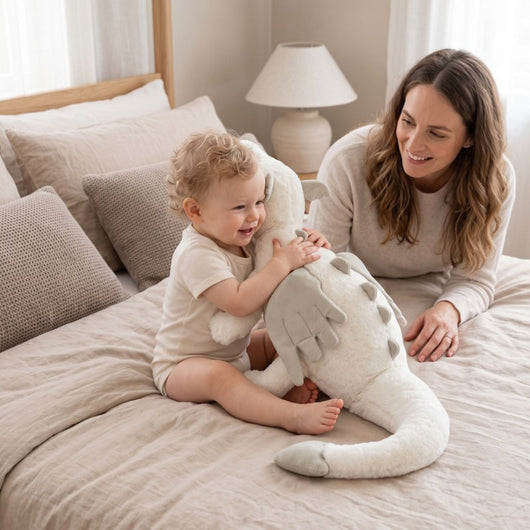 True Haven | Ember Dinosaur Plush Toy – Screen-Free Developmental Toy, Safe for Little Hands