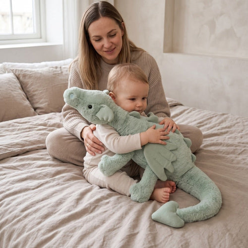 True Haven | Ember Dinosaur Plush Toy – Screen-Free Developmental Toy, Safe for Little Hands