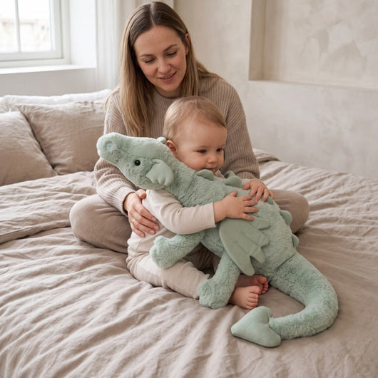 True Haven | Ember Dinosaur Plush Toy – Screen-Free Developmental Toy, Safe for Little Hands