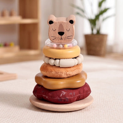 True Haven | Acorn Wooden Stacking Toy – Durable Playtime Favorite, Non-Toxic Materials