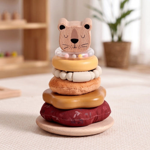 True Haven | Acorn Wooden Stacking Toy – Durable Playtime Favorite, Non-Toxic Materials