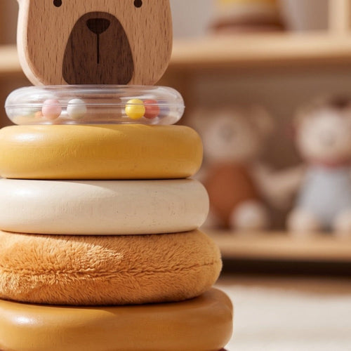 True Haven | Acorn Wooden Stacking Toy – Durable Playtime Favorite, Non-Toxic Materials