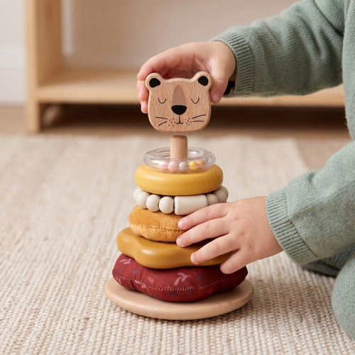 True Haven | Acorn Wooden Stacking Toy – Durable Playtime Favorite, Non-Toxic Materials