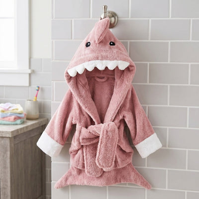 True Haven | Shark Baby Bathrobe – Cozy Post-Bath Comfort, Ultra-Soft Materials