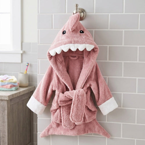 True Haven | Shark Baby Bathrobe – Cozy Post-Bath Comfort, Ultra-Soft Materials