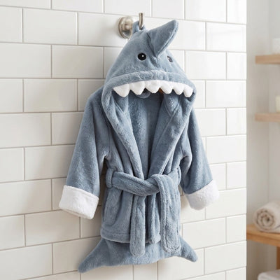 True Haven | Shark Baby Bathrobe – Cozy Post-Bath Comfort, Ultra-Soft Materials