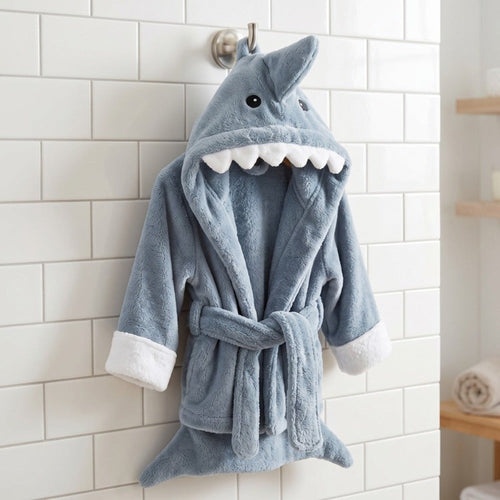 True Haven | Shark Baby Bathrobe – Cozy Post-Bath Comfort, Ultra-Soft Materials