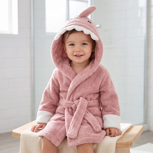 True Haven | Shark Baby Bathrobe – Cozy Post-Bath Comfort, Ultra-Soft Materials