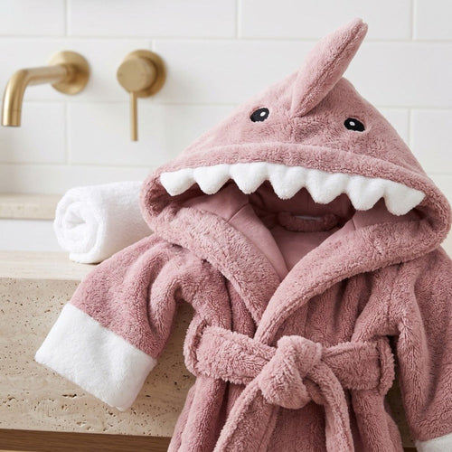 True Haven | Shark Baby Bathrobe – Cozy Post-Bath Comfort, Ultra-Soft Materials