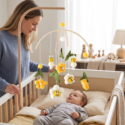 True Haven | Wren Baby Crib Mobile – Cozy Support for Naptime & Bedtime, Machine Washable