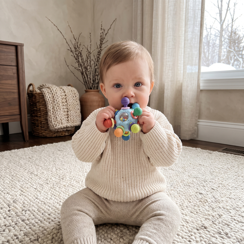 True Haven | Montessori Sensory Teether Toy – Durable Playtime Favorite, Non-Toxic Materials