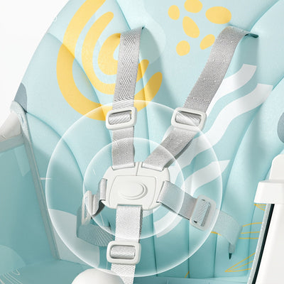 True Haven | Adjustable Baby High Chair – 5-Point Safety Harness, Grows from Baby to Toddler