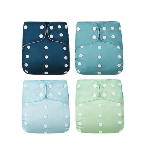 True Haven | Reusable Cloth Nappies (4-Pack) – Waterproof & Leak-Resistant, Adjustable Sizing