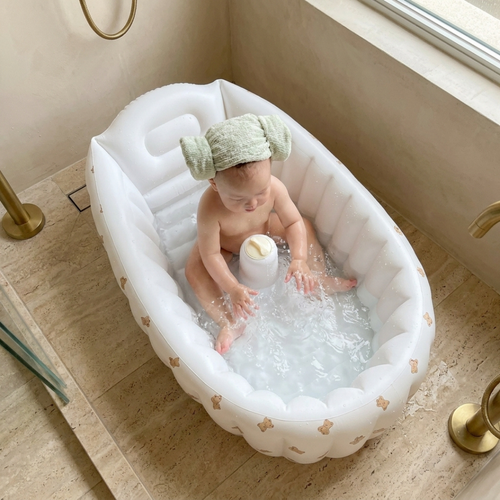 True Haven | Inflatable Baby Bath Tub – Cozy Post-Bath Comfort, Ultra-Soft Materials