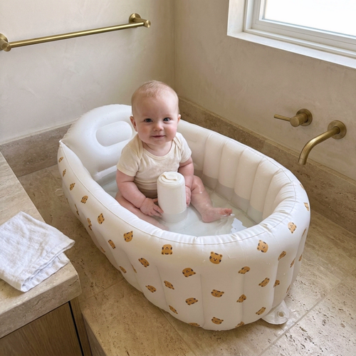 True Haven | Inflatable Baby Bath Tub – Cozy Post-Bath Comfort, Ultra-Soft Materials