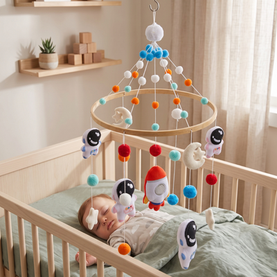 True Haven | Wren Baby Crib Mobile – Cozy Support for Naptime & Bedtime, Machine Washable