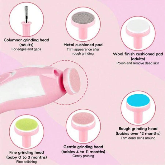 True Haven | Electric Baby Nail Trimmer Set – Safe & Gentle Grooming, Quiet Operation