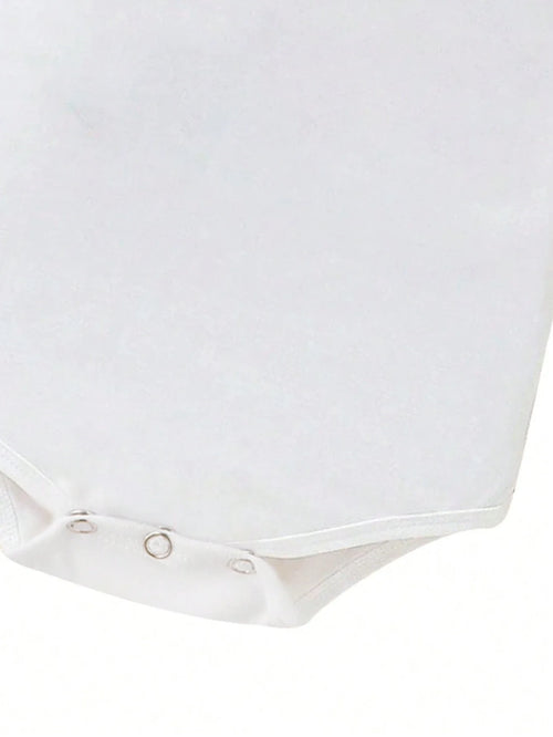True Haven | Baby Boy Heart & Letter Print Romper – Soft Breathable Cotton, Easy Snap Closures