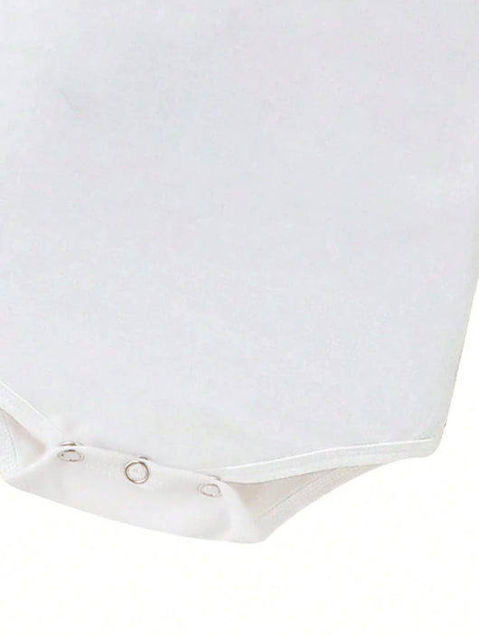 True Haven | Baby Boy Heart & Letter Print Romper – Soft Breathable Cotton, Easy Snap Closures