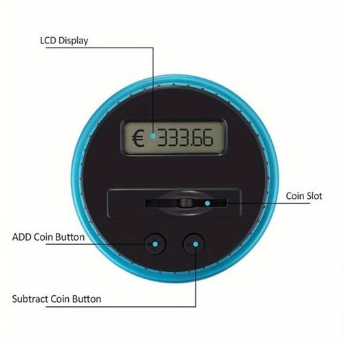 True Haven | SmartSave LCD Coin Counting Jar – Automatic Coin Counting, Fun Way to Teach Kids Saving