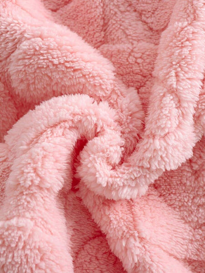 True Haven | Newborn Baby Girl Fuzzy Hooded Jumpsuit – Soft Flannel Fabric, Easy Zip-Up Design