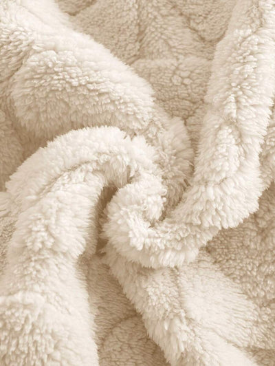 True Haven | Newborn Baby Girl Fuzzy Hooded Jumpsuit – Soft Flannel Fabric, Easy Zip-Up Design