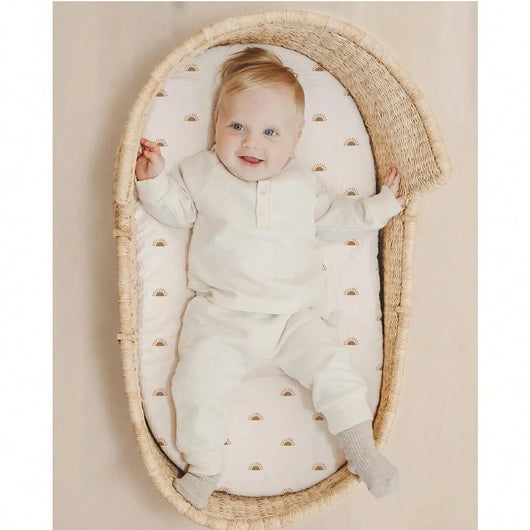 True Haven | 2-Pack Muslin Bassinet Sheets – Soft Breathable Cotton, Fits Bassinets & Moses Baskets