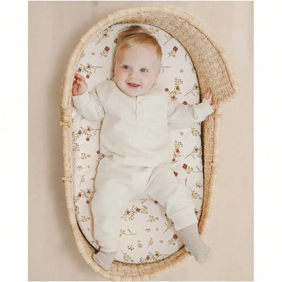 True Haven | 2-Pack Muslin Bassinet Sheets – Soft Breathable Cotton, Fits Bassinets & Moses Baskets