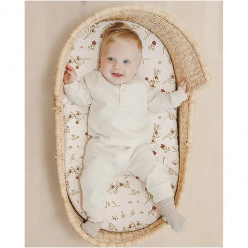 True Haven | 2-Pack Muslin Bassinet Sheets – Soft Breathable Cotton, Fits Bassinets & Moses Baskets