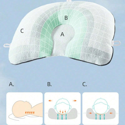 True Haven | Baby Head Shaping Pillow – Breathable Materials, Lightweight & Easy to Carry