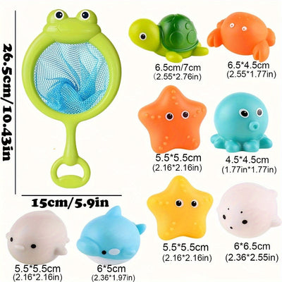 True Haven | Light-Up Floating Bath Toys – No-Hole Mold-Free Design, Sea Animal Set