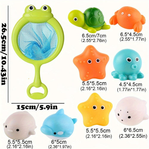 True Haven | Light-Up Floating Bath Toys – No-Hole Mold-Free Design, Sea Animal Set