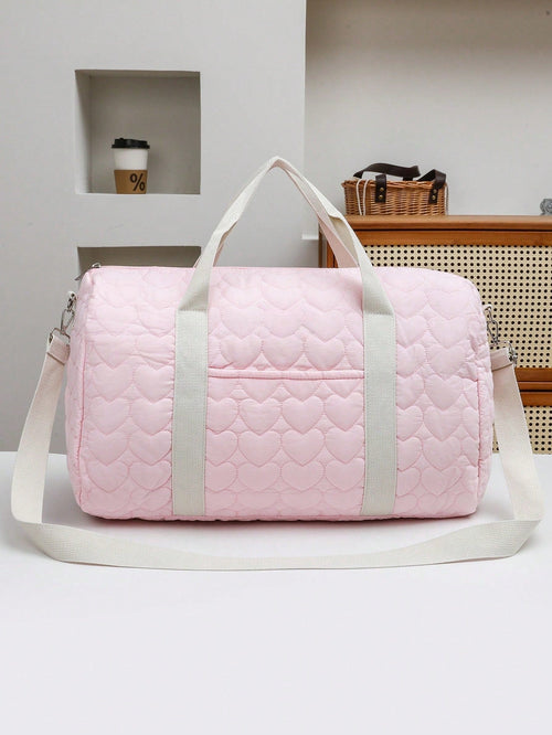 True Haven | Quilted Diaper Bag Organizer – Embroidered Cotton Design, Spacious Multi-Pocket Storage