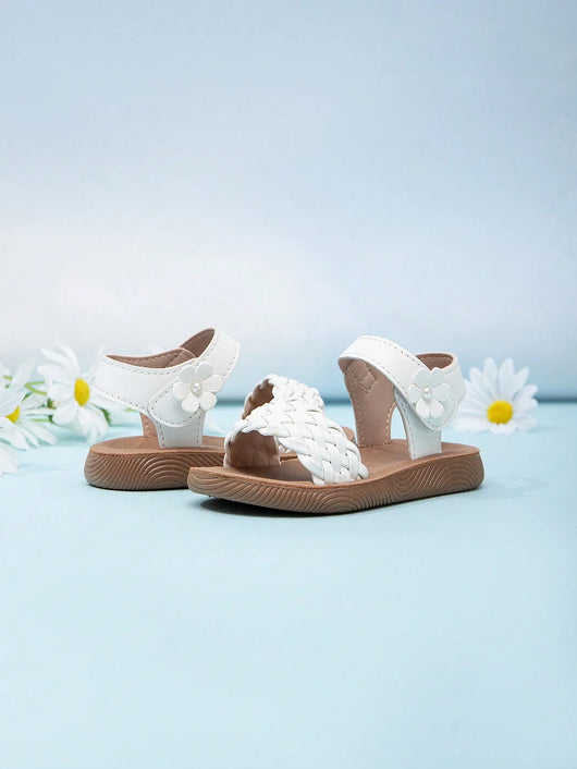True Haven | Girls' Soft Sole Outdoor Sandals – Secure Hook & Loop Strap, Comfy All-Day Wear