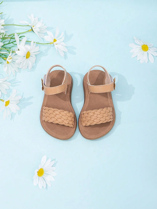 True Haven | Girls' Soft Sole Outdoor Sandals – Secure Hook & Loop Strap, Comfy All-Day Wear