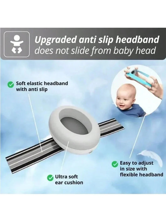 True Haven | Baby Ear Muffs – Reduces Loud Noise, Comfortable Adjustable Fit