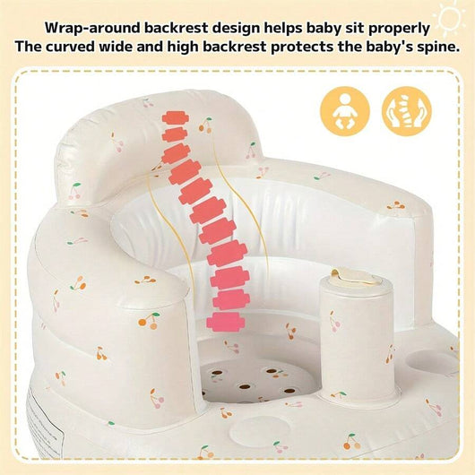 True Haven | Inflatable Baby Floor Seat – Soft & Protective Design, Portable & Easy to Inflate