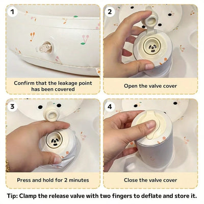 True Haven | Inflatable Baby Floor Seat – Soft & Protective Design, Portable & Easy to Inflate
