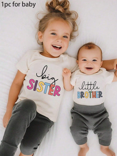 True Haven | Baby Boy Heart & Letter Print Romper – Soft Breathable Cotton, Easy Snap Closures