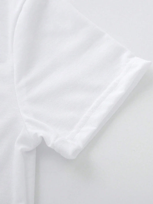 True Haven | Baby Boy Heart & Letter Print Romper – Soft Breathable Cotton, Easy Snap Closures