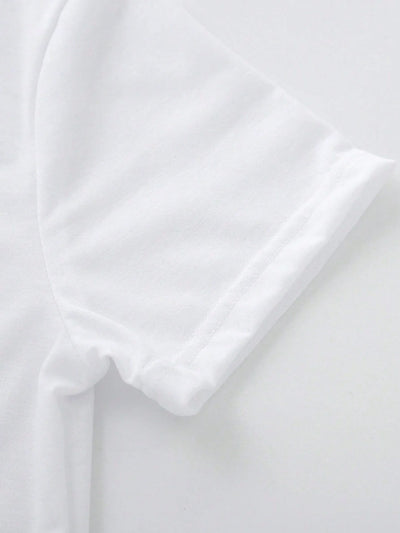 True Haven | Baby Boy Heart & Letter Print Romper – Soft Breathable Cotton, Easy Snap Closures