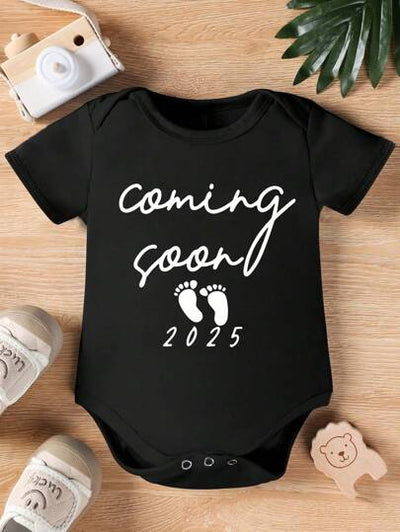 True Haven | Baby Boy Heart & Letter Print Romper – Soft Breathable Cotton, Easy Snap Closures
