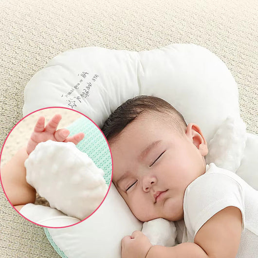 True Haven | U-Shaped Baby Head Support Pillow – Organic Cotton, Adjustable Fit