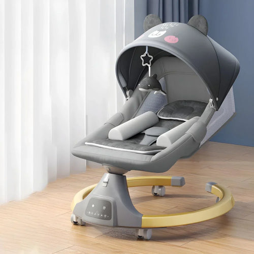 True Haven | Electric Baby Rocking Bassinet – 180° Flat-Lying Position, Bluetooth Music