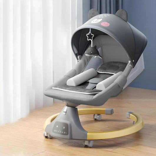 True Haven | Electric Baby Rocking Bassinet – 180° Flat-Lying Position, Bluetooth Music