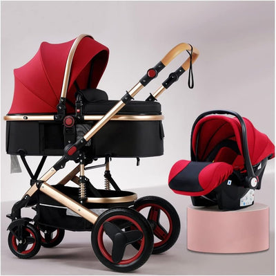 True Haven | 3-in-1 Baby Stroller, Bassinet & Car Seat – Converts in 3 Easy Steps, Reversible Seat Design